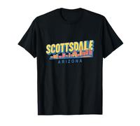 Scottsdale, Skyline Città, Arizona, Viaggiare, Retro, Tipografia Maglietta