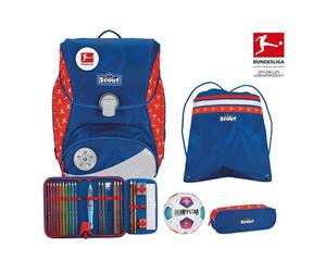Scout Alpha Bundesliga Set di borse per la scuola 6 pezzi blu