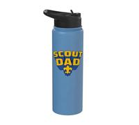 Scout Dad! Cub Scouts Scouting America Comic Book Style Art Stainless Steel Insulated Water Bottle
