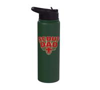 Scout Dad! Scouts BSA Scouting America Comic Book Style Art Stainless Steel Insulated Water Bottle