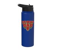 Scout Dad! Scouts BSA Scouting America Comic Book Style Art Stainless Steel Insulated Water Bottle