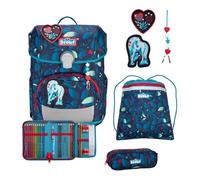 Scout zaino della scuola LED Neo Set 4-teilig White Unicorn