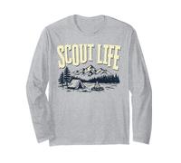 Scout Life Camping Retro Scouting Graphic Maglia a Manica