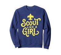 Scout Like A Girl Fleur De Lis BSA Cub Scouts Typography Felpa