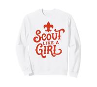 Scout Like A Girl Fleur De Lis BSA Cub Scouts Typography Felpa