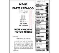 SCOUT Manuale Internazionale Catalogo Parti MT-113 1961-1968 1964 1966