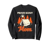 Scout Mom Proud Parent - Equipaggio di Supporto per Le Truppe da Campeggio Felpa