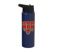 Scout Mom! Scouts BSA Scouting America Comic Book Style Art Stainless Steel Insulated Water Bottle