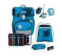 Scout Neo Exklusiv Safety Light Set di borse per la scuola 5 pezzi blu