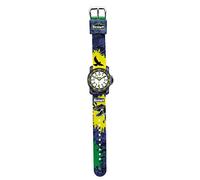 Scout Orologio da polso analogico al quarzo, in tessuto, 280376039, Giallo, grigio, cinghia
