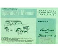 Scout Proprietari Manuale International 800A 1969 1970 800 DEL Libro Mietitore
