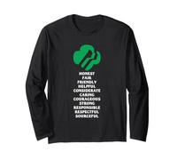 Scout Valori Clover Badge Responsabile Utile Motto Cerchio Maglia a Manica