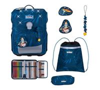 SCOUT zaino della scuola LED Neo Set 4 -pezzi Rocket Rider blu scuro