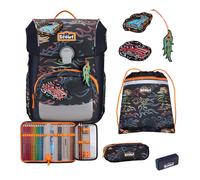Scout zaino della scuola Safety Light Neo Set 4-teilig Flames