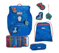 Scout zaino della scuola Superflash Alpha Set 4-teilig Blue Dino