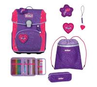SCOUT zaino della scuola Superflash Extreme Neo Set 4 -pezzi Heartbeat porpora