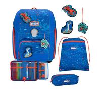 Scout zaino della scuola Superflash Genius Set 4-teilig Blue Dino