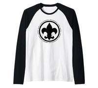 Scouting Fleur De Lis & Scout Law BSA Cub Scouts Logo Maglia con Maniche Raglan