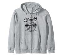 Scouting Inspires Adventure Canoe Outdoors Retro Scouts Felpa con Cappuccio
