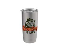 Scouting is Life Vintage Scouts BSA Binoculars Illustration Bicchiere termico in acciaio inox doppia parete