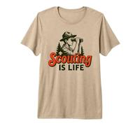 Scouting is Life Vintage Scouts BSA Binoculars Illustration Maglietta Premium