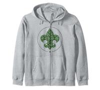 Scouts BSA Outdoor Code Artistic Leaf Design Felpa con Cappuccio