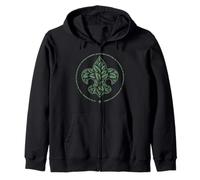 Scouts BSA Outdoor Code Artistic Leaf Design Felpa con Cappuccio