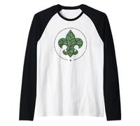 Scouts BSA Outdoor Code Artistic Leaf Design Maglia con Maniche Raglan