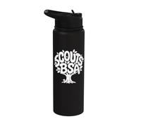 Scouts BSA Tree Art Outdoors Nature Distressed Graphic Stainless Steel Insulated Water Bottle