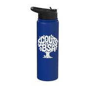 Scouts BSA Tree Art Outdoors Nature Distressed Graphic Stainless Steel Insulated Water Bottle