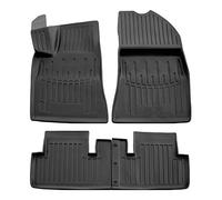 SCOUTT | 3D Tappeti Tappetini Auto In TPE Gomma Su Misura Per Model 3 dal 2017 4 Pezzi, Bordo Alto, Inodore, Colore Nero, Qualità Premium, Impermeabile