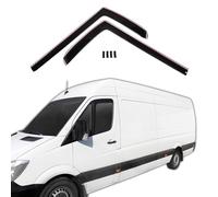 | GP Deflettori D'Aria Antiturbo Adatti Per Sprinter W906 2006-2018, Set di 2 Pezzi, Anteriore, Nero, Antivento, Antipioggia, Fume' Oscurati, Aerodinamico