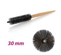 Scovoli per capelli in nylon, manico in legno 16 mm 22 mm, 26 mm, 30 mm