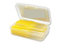 Scovolini 30-50 pezzi/set di stuzzicadenti, bastoncini, pulizia dei denti, filo interdentale, testina, spazzolino in plastica(30pcs-Yellow)