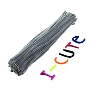 Scovolini Ciniglia 100 pezzi steli di ciniglia scovolini for bambini peluche bastone giocattoli educativi for materiali artistici fatti a mano forniture artigianali fai da te(Gray)