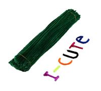 Scovolini Ciniglia 100 pezzi steli di ciniglia scovolini for bambini peluche bastone giocattoli educativi for materiali artistici fatti a mano forniture artigianali fai da te(Dark green)