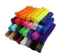 Scovolini Ciniglia 100 pezzi steli di ciniglia scovolini for bambini peluche bastone giocattoli educativi for materiali artistici fatti a mano forniture artigianali fai da te(Mix)