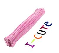 Scovolini Ciniglia 100 pezzi steli di ciniglia scovolini for bambini peluche bastone giocattoli educativi for materiali artistici fatti a mano forniture artigianali fai da te(Pink)