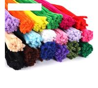 Scovolini Ciniglia 50/100 pz steli di ciniglia scovolini giocattoli educativi for bambini bastone peluche arte fai da te(Random mixed 6mm,100PCS)