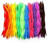 Scovolini Ciniglia Scovolini for tubi Steli in ciniglia artigianali con protuberanze 100 pezzi in multicolore Fatti a mano Materiale artistico fai da te