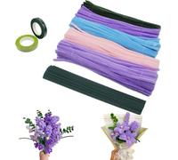 Scovolini Colorati per Lavoretti 532 Pezzi Pipe Cleaner per Bouquet di Tulipani Viola, Scovolini Ciniglia Colorati per Progetti, Artigianali di Bouquet di Fiori di Tulipani Fai Da Te