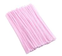 Scovolini Colorati Per Lavoretti Bastoncini di ciniglia di peluche fai da te, scovolini for pipa, steli di orpello di peluche, bastoncini metallici, giocattoli educativi fai da te(Light Pink,100PCS)