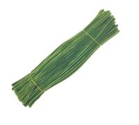 Scovolini Colorati Per Lavoretti Kit fai da te da 100 pezzi for realizzare margherite - Materiale in pelliccia sintetica, accessori for lavoretti con scovolini - Bouquet da sposa(Deep green 100pcs)