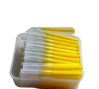 Scovolini dentali 80 Pz/scatola I-tipo Push Pull Spazzolino Interdentale 0.6-1.5Mm Pulizia Tra I Denti Igiene Orale Ortodontico I Forma filo interdentale(80pcs 0.8 mm Yellow)