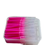 Scovolini dentali 80 Pz/scatola I-tipo Push Pull Spazzolino Interdentale 0.6-1.5Mm Pulizia Tra I Denti Igiene Orale Ortodontico I Forma filo interdentale(80pcs 0.7 mm rose)