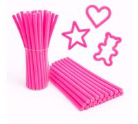 Scovolini per Fai-da-Te, Dimensione 30 cm, Artigianato Creativo, Ideali per Decorazioni, Bricolage e Progetti Creativi, Morbidi e Modellabili- OFITURIA (Rosa Fluo, 100 pz, 30 cm)