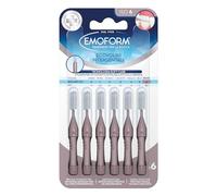 Scovolino Interdentale Emoform Beige 6 Pz. con Tecnologia SoftCare per un Contatto Extra Delicato sulle Gengive grazie alle Setole Morbide - Impugnatura Antiscivolo con Cappuccio per l'igiene Orale