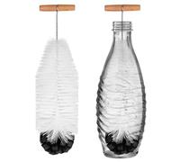 Scovolino per Borraccia da 35 cm, Compatibile con Bottiglia di Vetro Sodastream, Setole Dure e Spugna Morbida, Senza Graffi per Rimuovere Lo Sporco Testardo, per Bottiglie Sodastream, Biberon(nero)