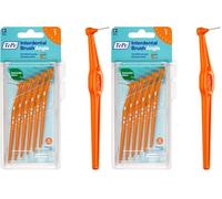 Scovolino TePe, Angle, Arancione, 0.45/ISO 1, 6pz, pulizia interdentale facile ed efficace, rimozione placca interdentale, per spazi stretti, per gengive forti (Confezione da 2)