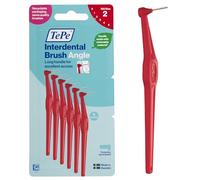 Scovolino TePe, Angle, Rosso, 0.5mm/ISO 2, 6pz, pulizia interdentale facile ed efficace, rimozione placca interdentale, per spazi stretti, Confezione in cartone